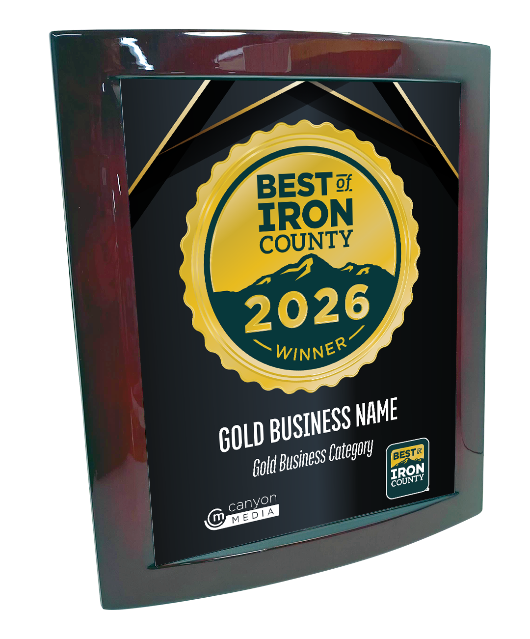 Best of Iron County - Eclipse Plaque with Metal Inlay