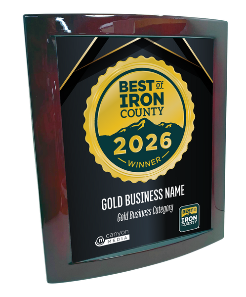 Best of Iron County - Eclipse Plaque with Metal Inlay