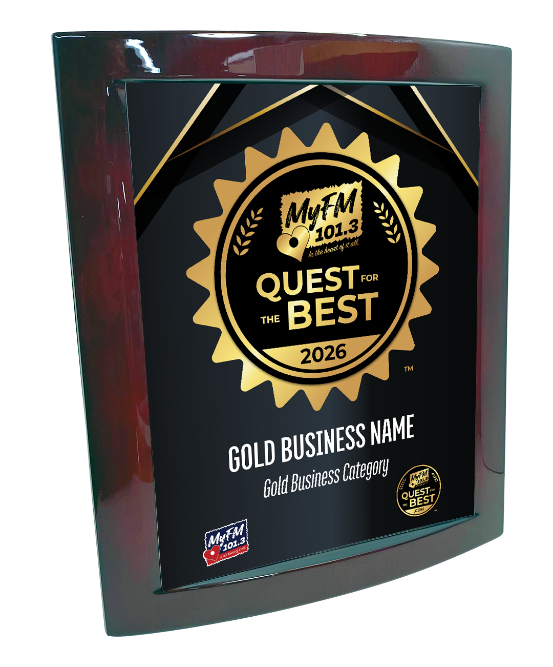 MyFM Quest for the Best - Eclipse Plaque with Metal Inlay