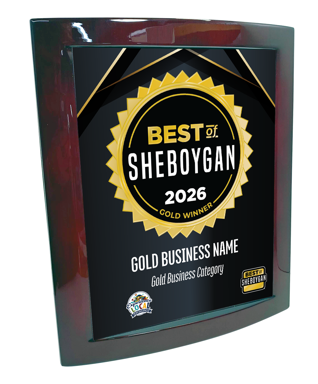 Best of Sheboygan - Eclipse Plaque with Metal Inlay