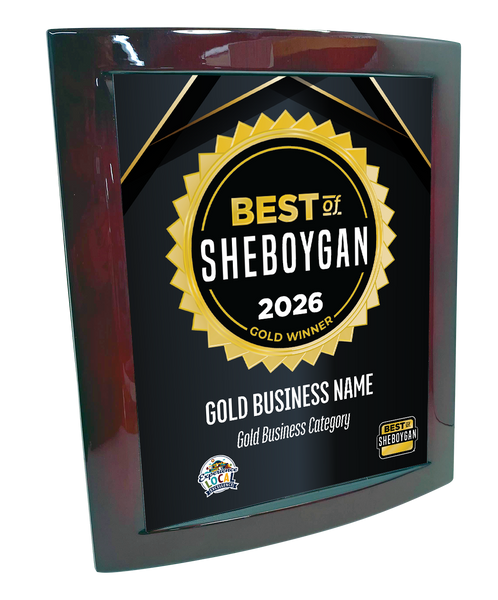 Best of Sheboygan - Eclipse Plaque with Metal Inlay