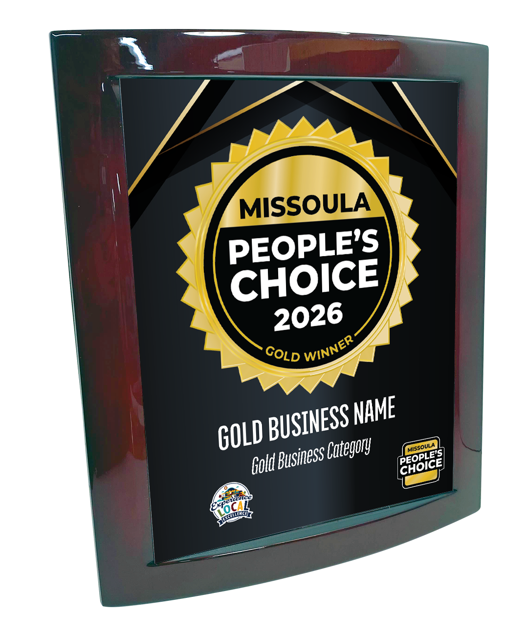 Missoula People's Choice - Eclipse Plaque with Metal Inlay