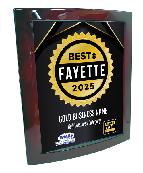 Best in Fayette - Eclipse Plaque with Metal Inlay