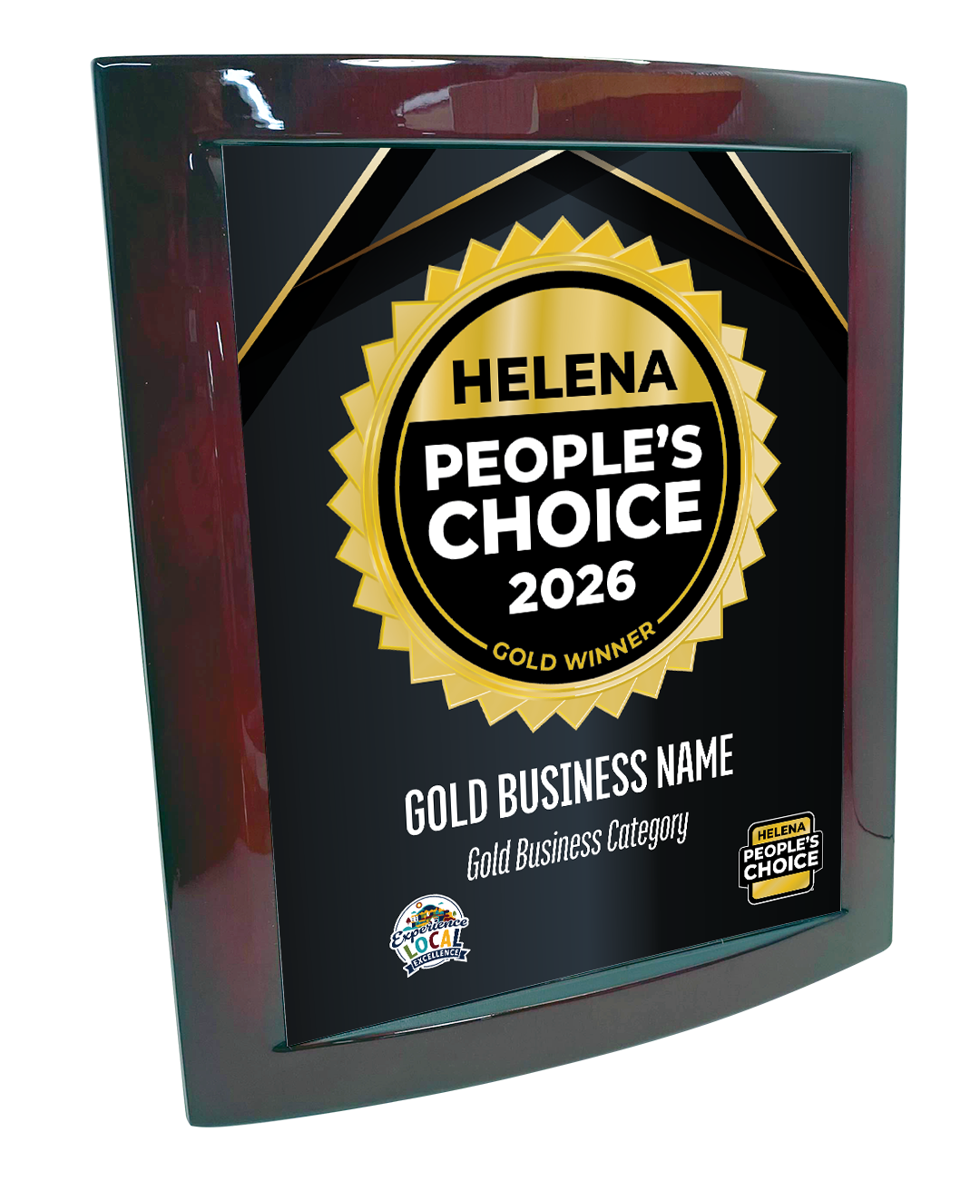 Helena People's Choice - Eclipse Plaque with Metal Inlay