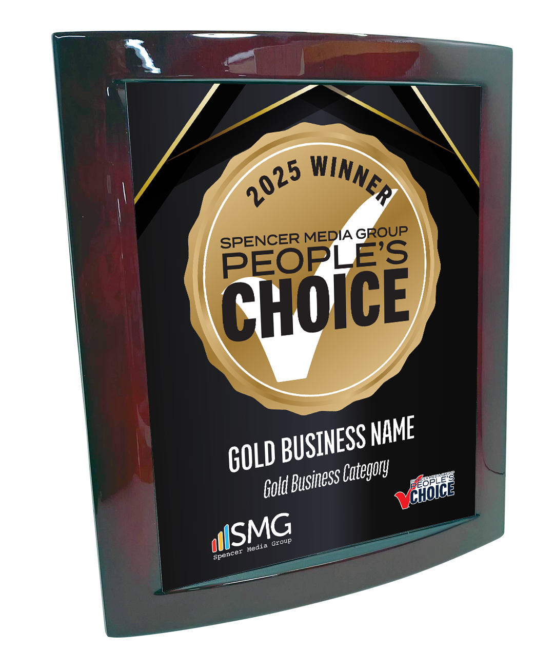 Spencer Media Group People's Choice - Eclipse Plaque with Metal Inlay