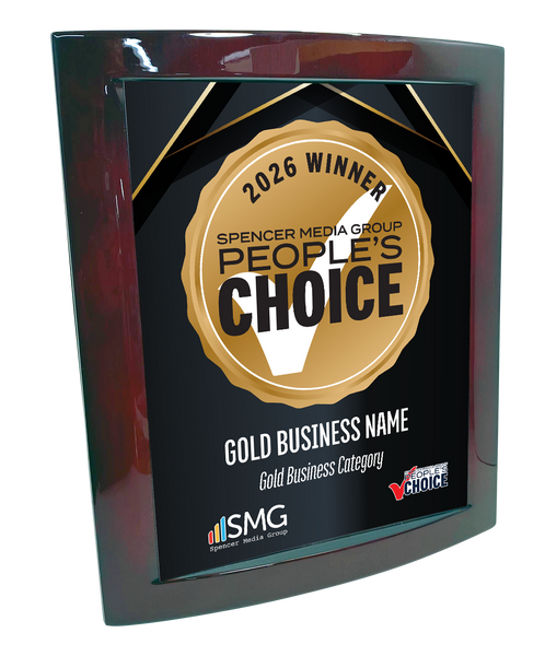 Spencer Media Group People's Choice - Eclipse Plaque with Metal Inlay