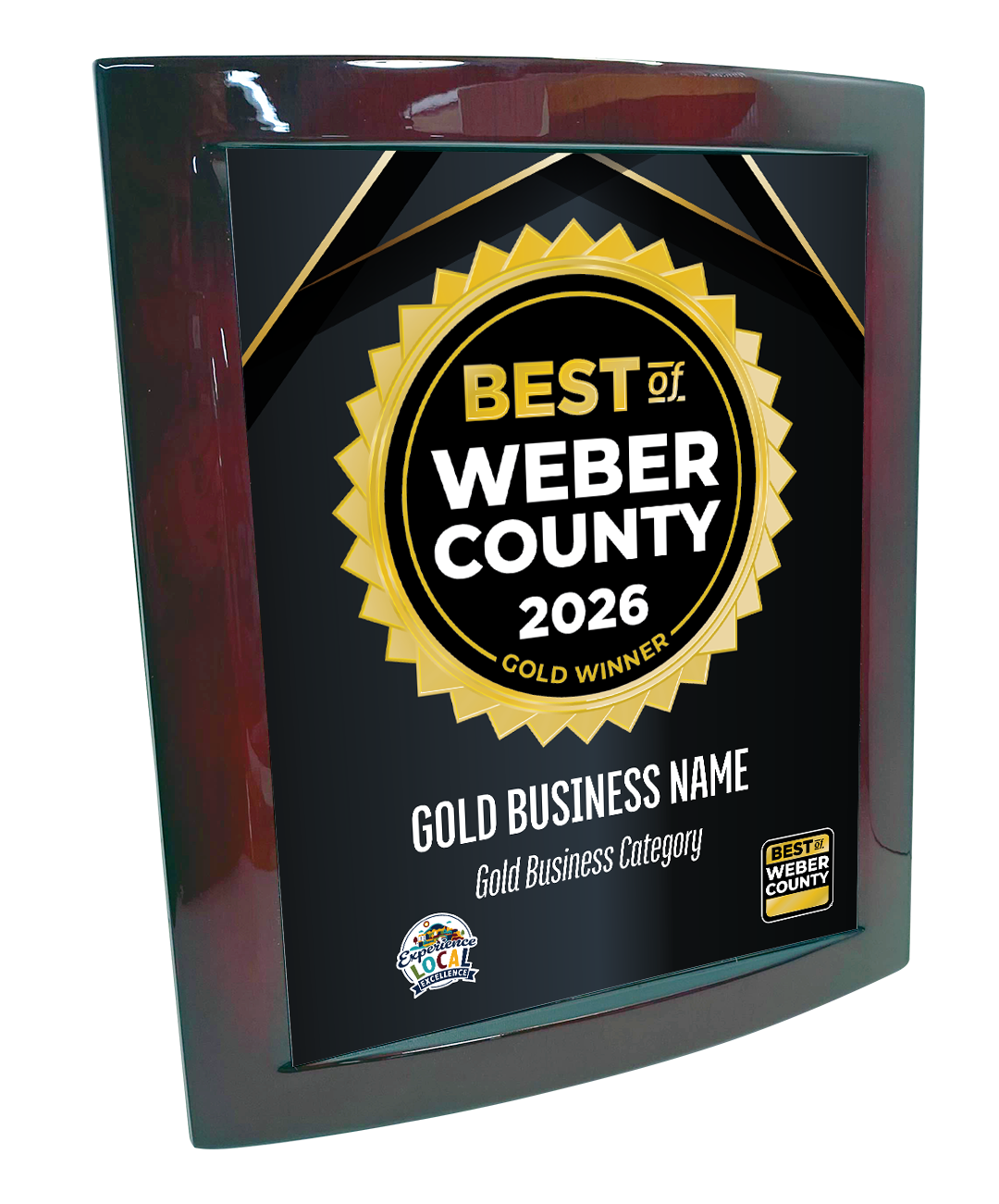 Best of Weber County - Eclipse Plaque with Metal Inlay