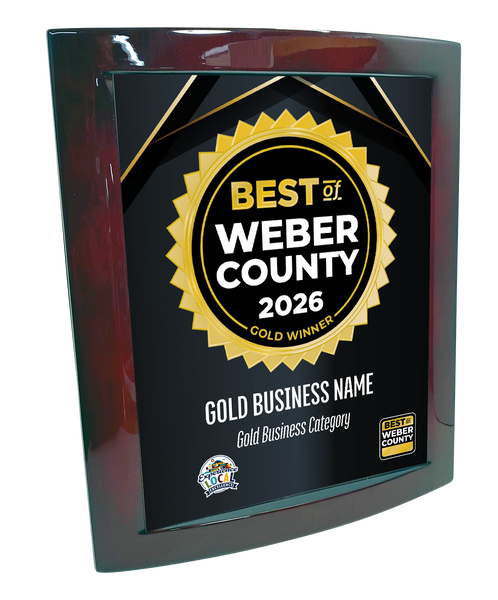 Best of Weber County - Eclipse Plaque with Metal Inlay