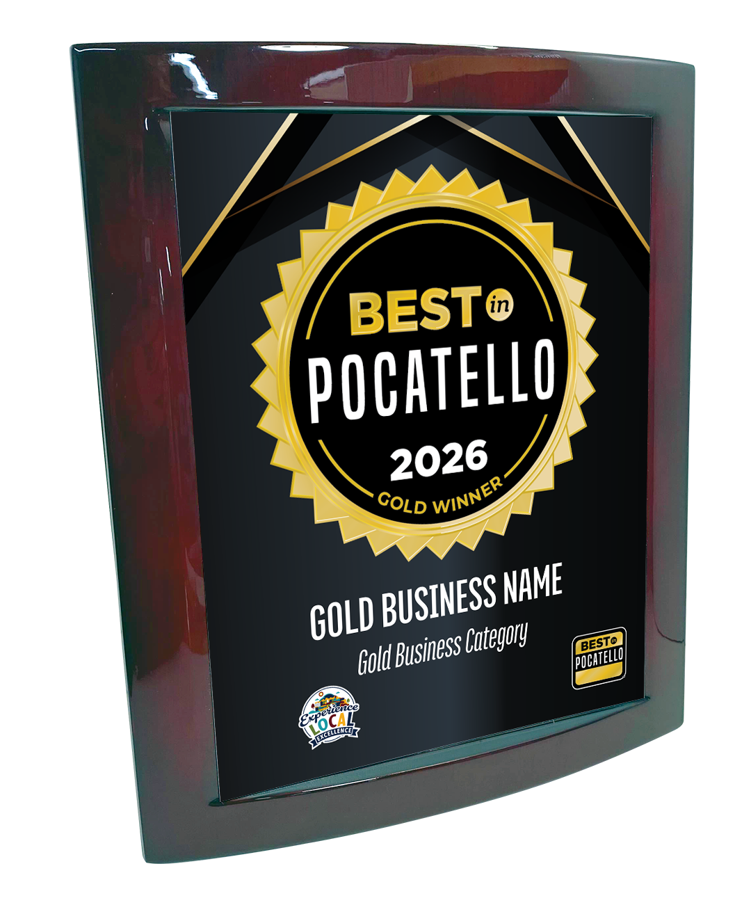 Best in Pocatello - Eclipse Plaque with Metal Inlay