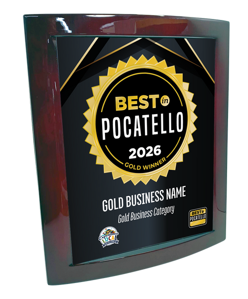 Best in Pocatello - Eclipse Plaque with Metal Inlay