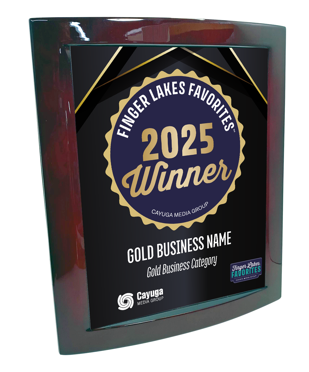 Finger Lakes Favorites - Eclipse Plaque with Metal Inlay