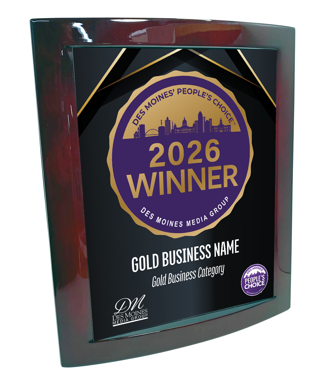 Des Moines' People's Choice - Eclipse Plaque with Metal Inlay