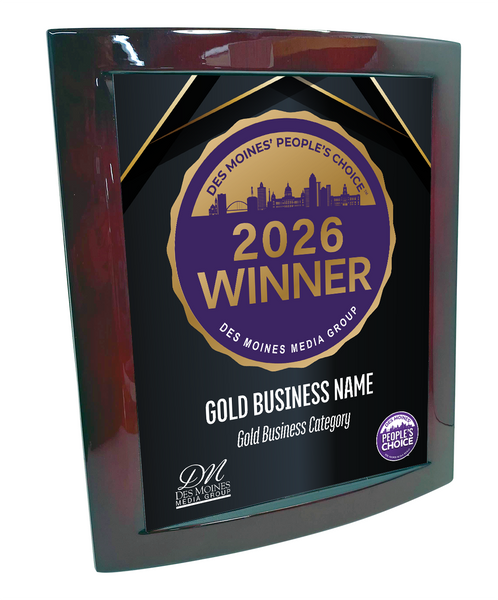 Des Moines' People's Choice - Eclipse Plaque with Metal Inlay