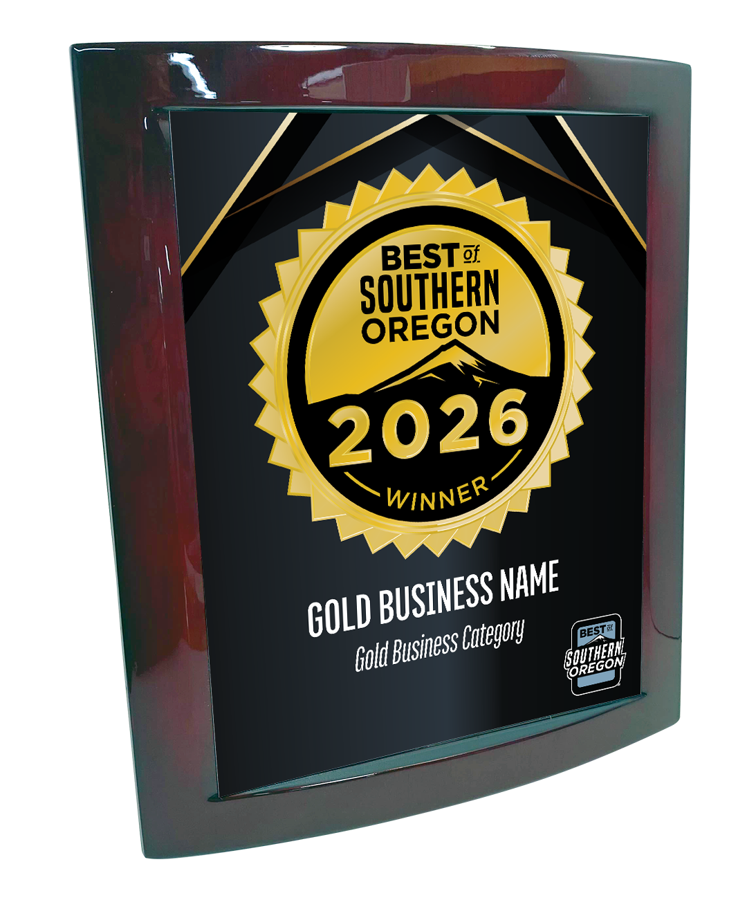 Best of Southern Oregon - Eclipse Plaque with Metal Inlay