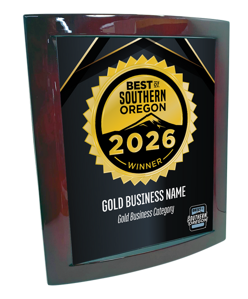 Best of Southern Oregon - Eclipse Plaque with Metal Inlay