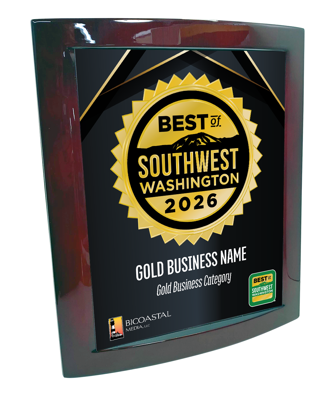 Best of Southwest Washington - Eclipse Plaque with Metal Inlay