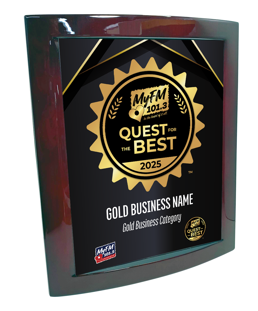 MyFM Quest for the Best - Eclipse Plaque with Metal Inlay