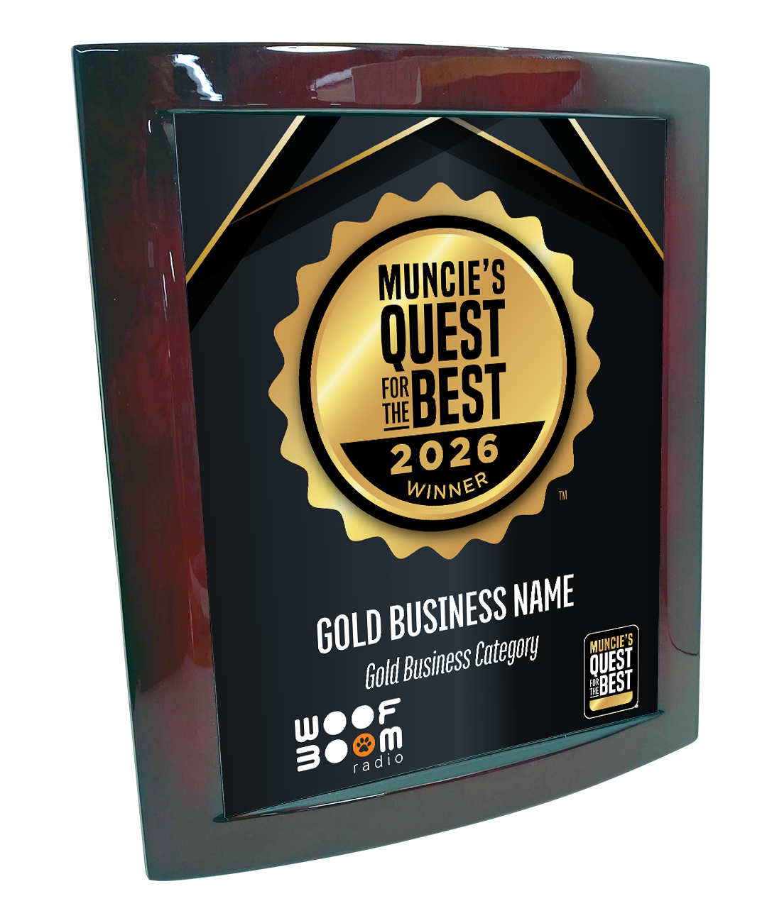 Muncie's Quest for the Best - Eclipse Plaque with Metal Inlay