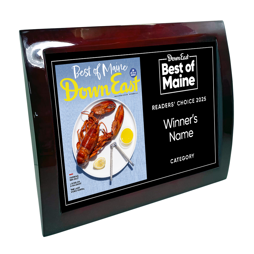 "Best of Maine" Award Rosewood with Metal Inlay Plaque