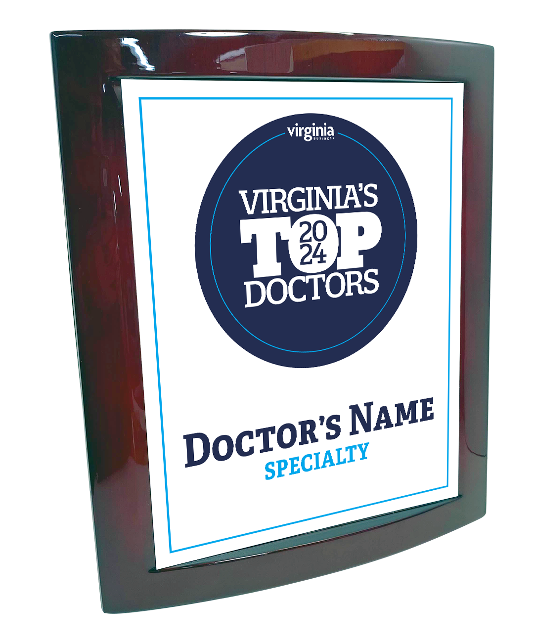 VA Business Top Doctors - Rosewood with Metal Inlay