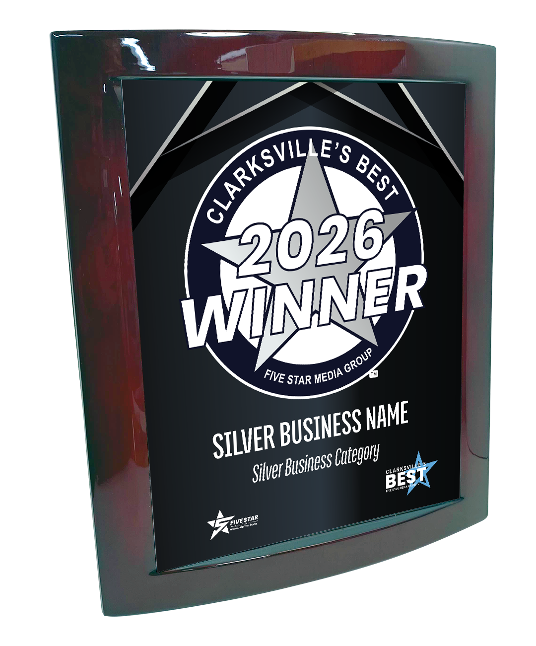Clarksville's Best - Eclipse Plaque with Metal Inlay