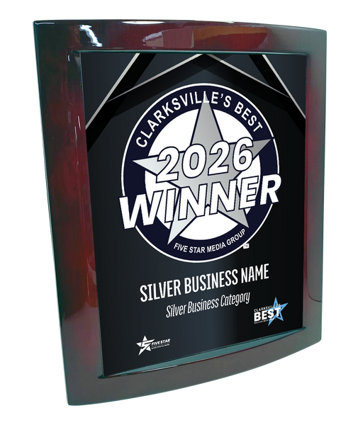 Clarksville's Best - Eclipse Plaque with Metal Inlay