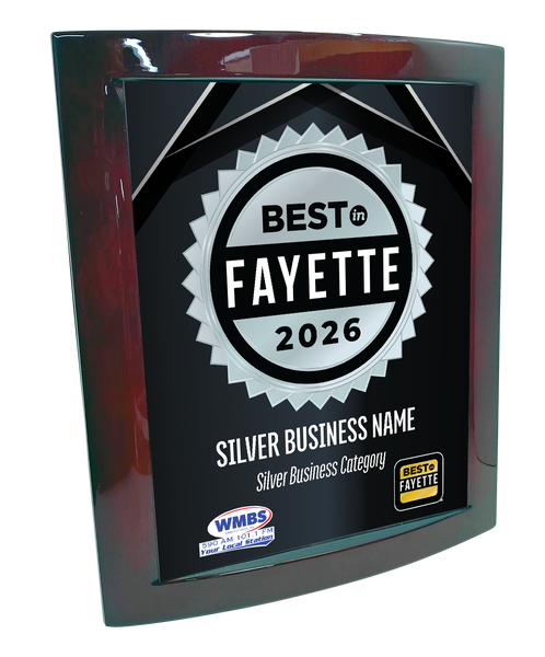 Best in Fayette - Eclipse Plaque with Metal Inlay