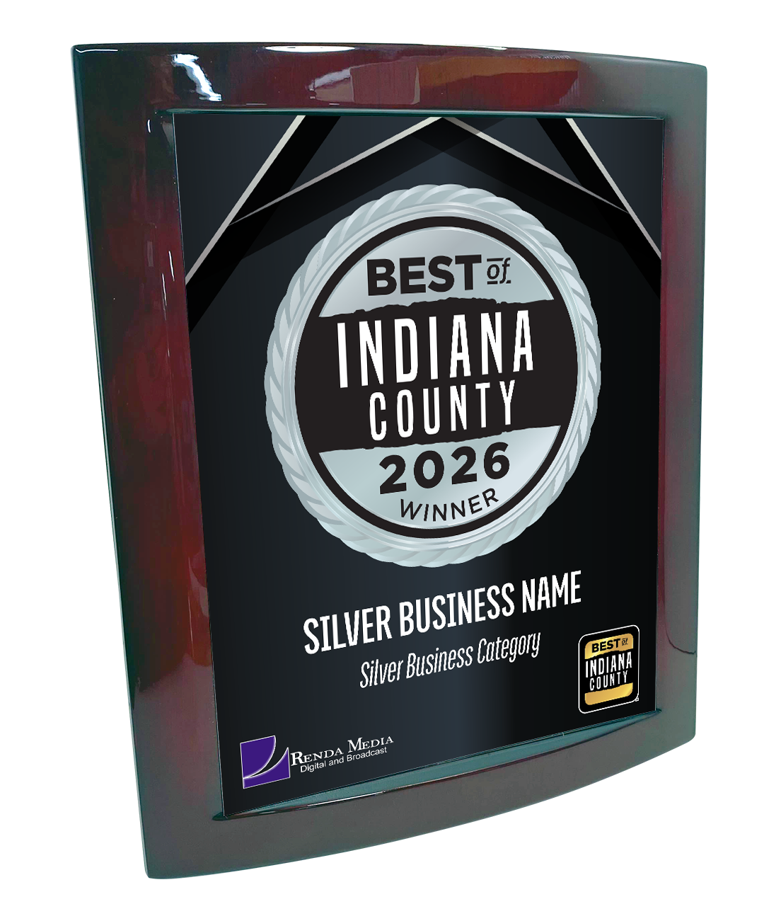 Best of Indiana County - Eclipse Plaque with Metal Inlay