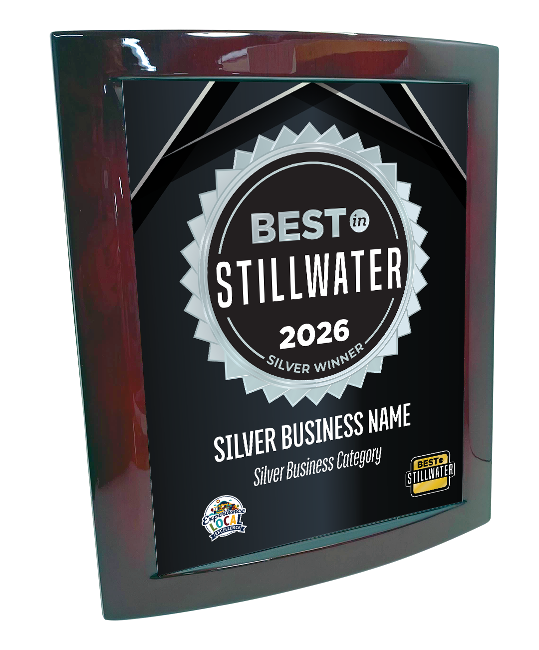Best in Stillwater - Eclipse Plaque with Metal Inlay