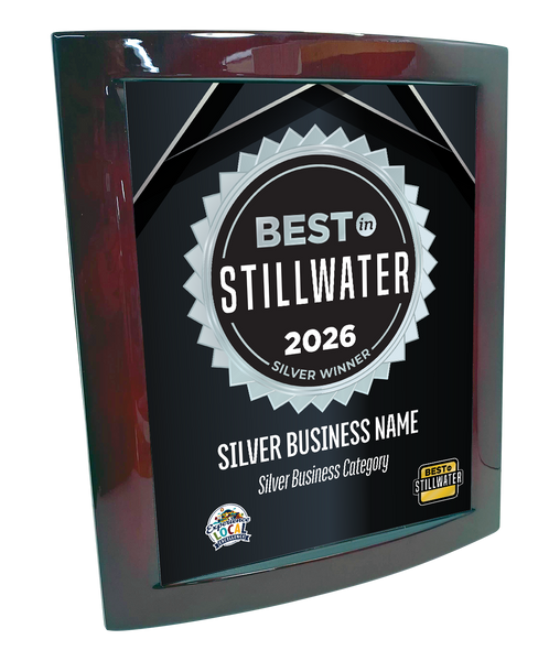 Best in Stillwater - Eclipse Plaque with Metal Inlay