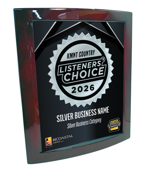 KMNT Country Listeners Choice - Eclipse Plaque with Metal Inlay