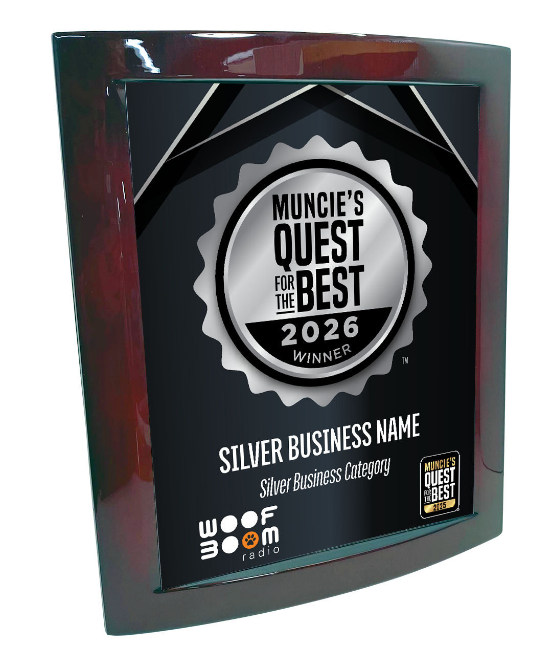Muncie's Quest for the Best - Eclipse Plaque with Metal Inlay