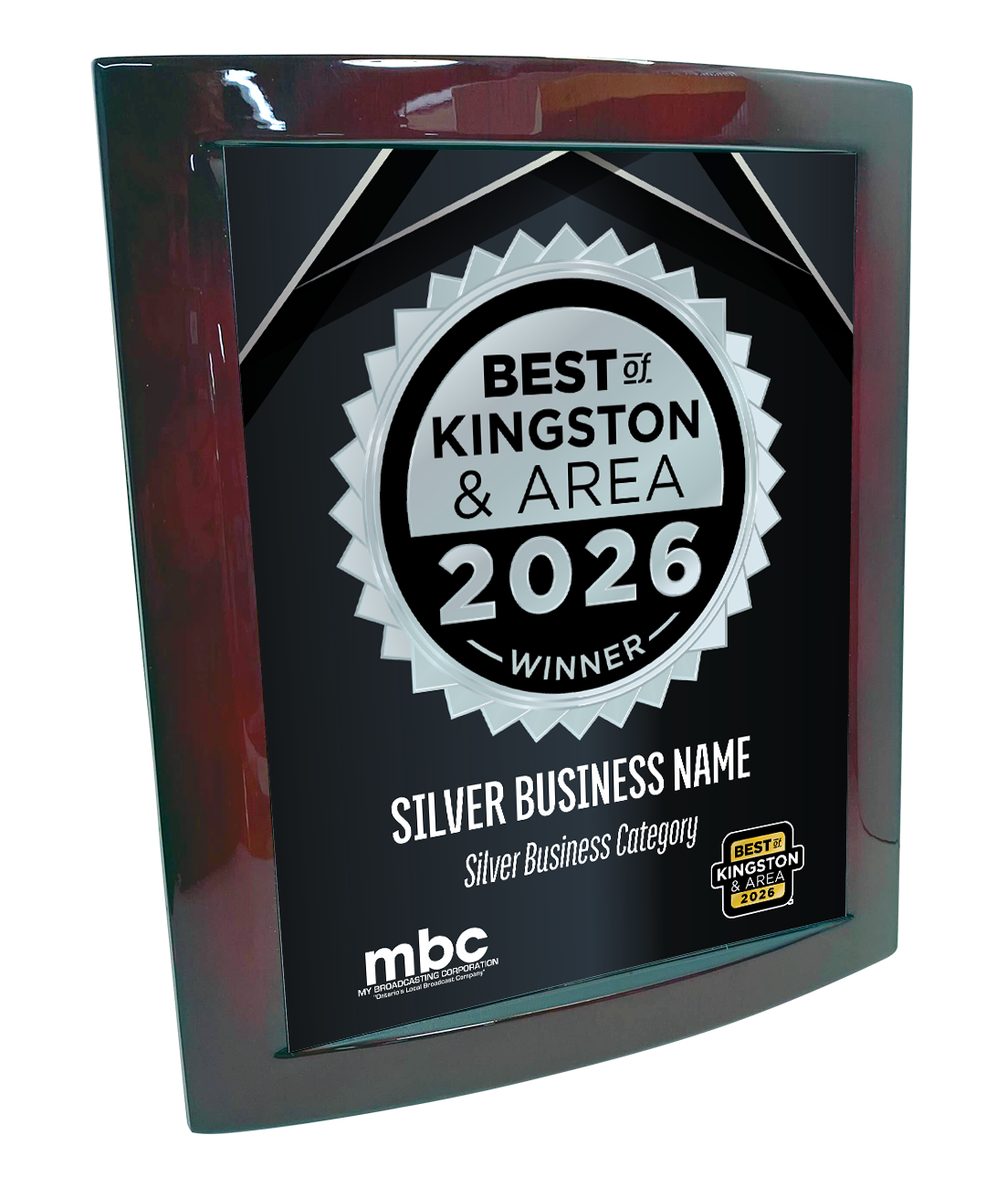 Best of Kingston and Area - Eclipse Plaque with Metal Inlay