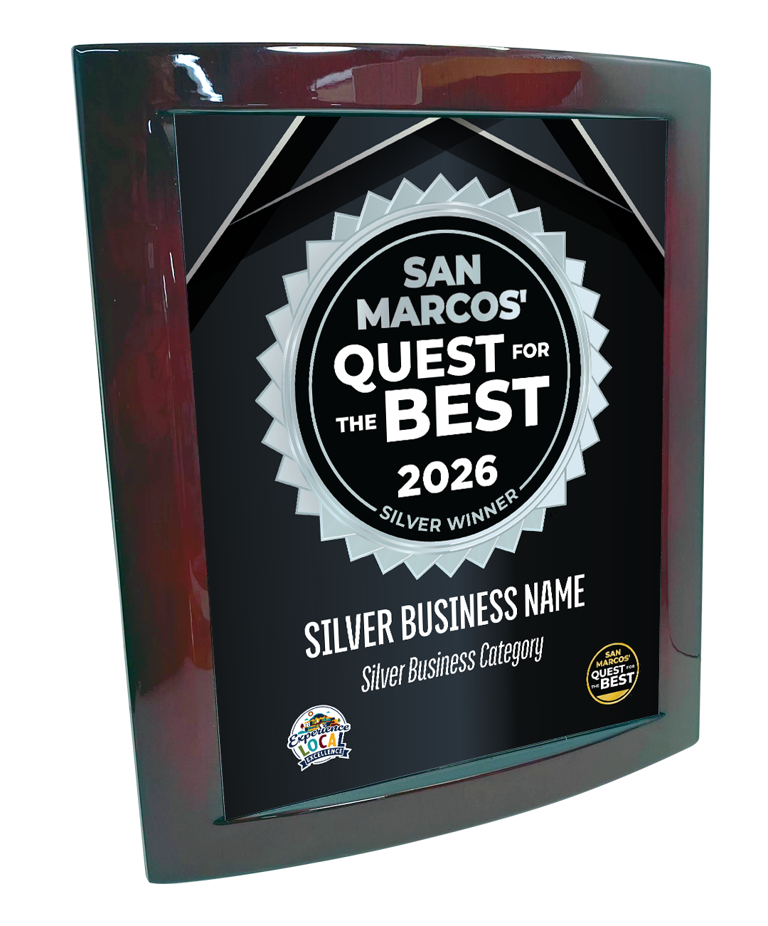 San Marcos' Quest for the Best - Eclipse Plaque with Metal Inlay