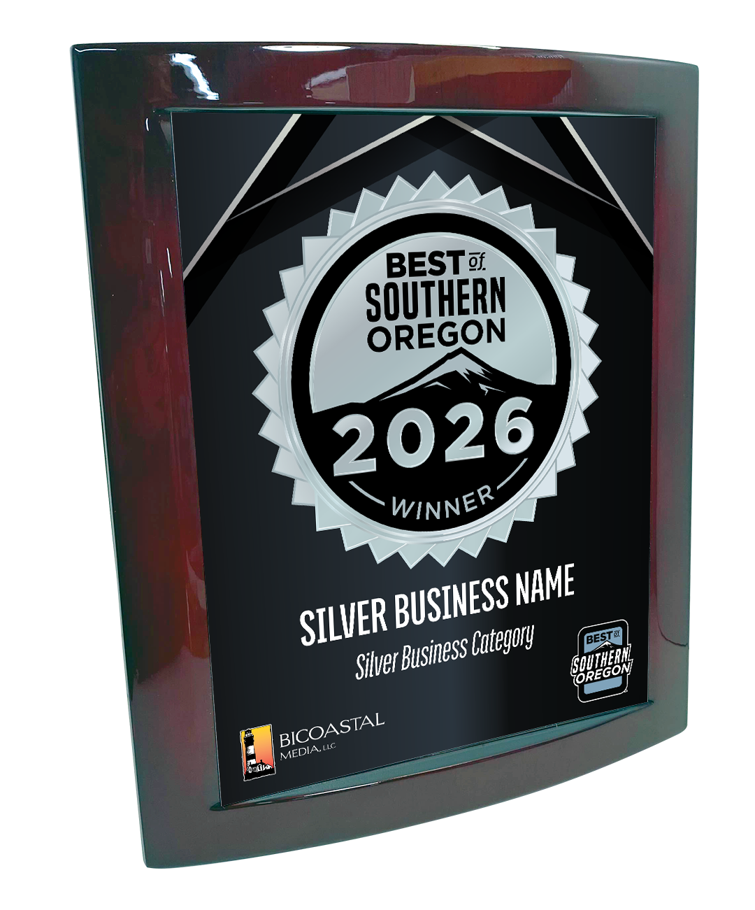 Best of Southern Oregon - Eclipse Plaque with Metal Inlay