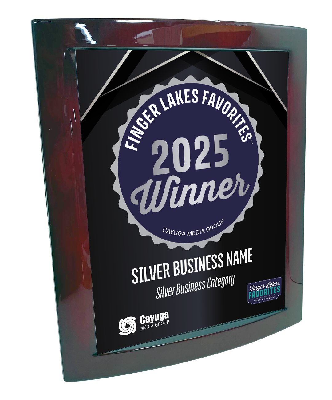 Finger Lakes Favorites - Eclipse Plaque with Metal Inlay