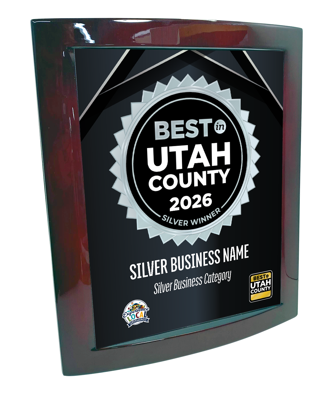 Best in Utah County - Eclipse Plaque with Metal Inlay