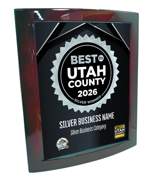 Best in Utah County - Eclipse Plaque with Metal Inlay