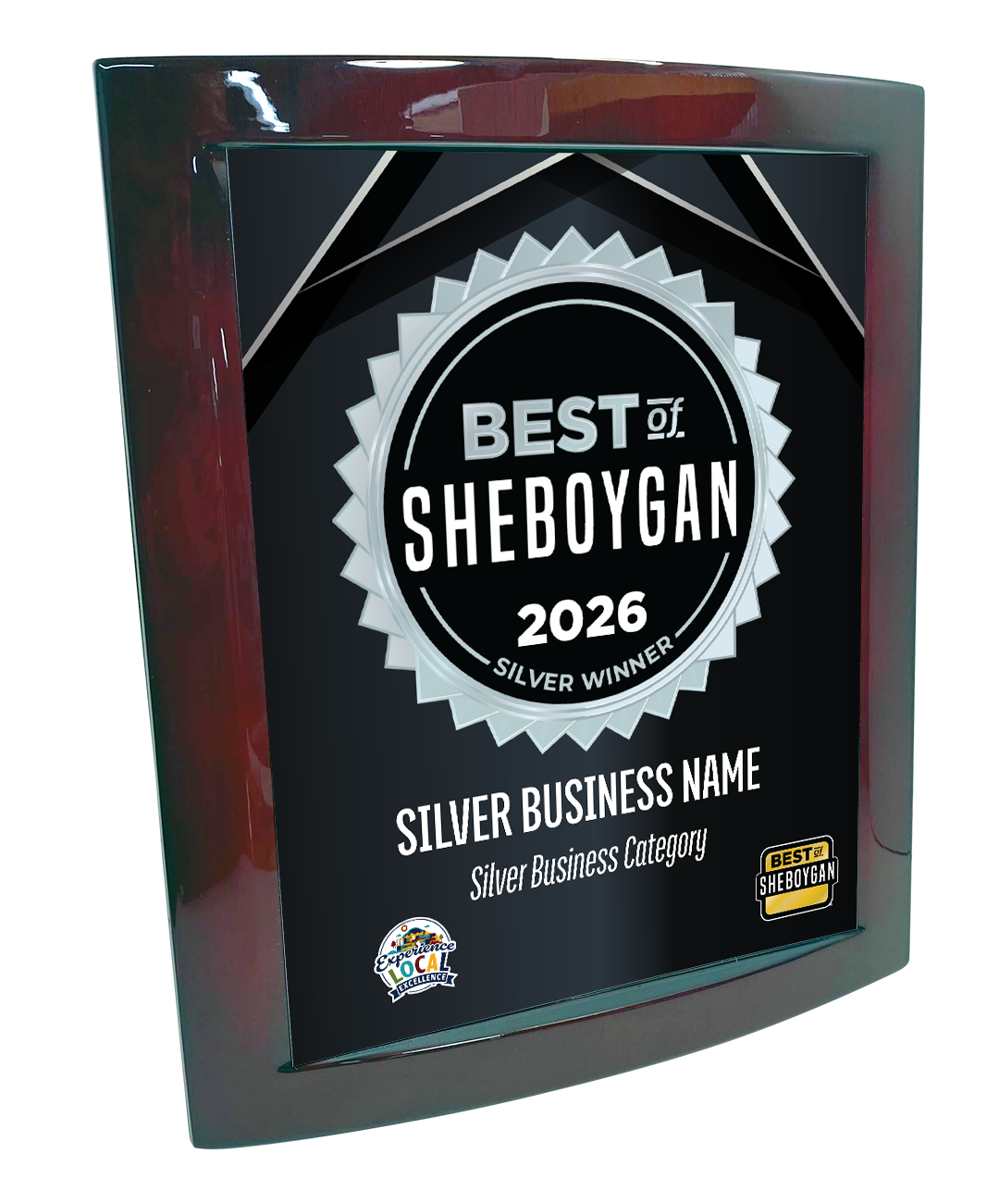 Best of Sheboygan - Eclipse Plaque with Metal Inlay
