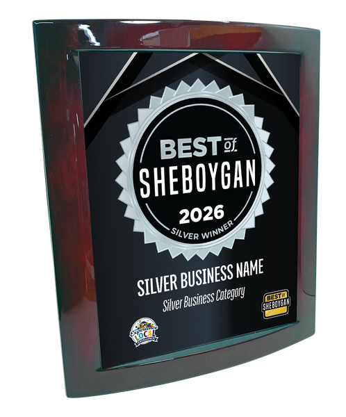 Best of Sheboygan - Eclipse Plaque with Metal Inlay