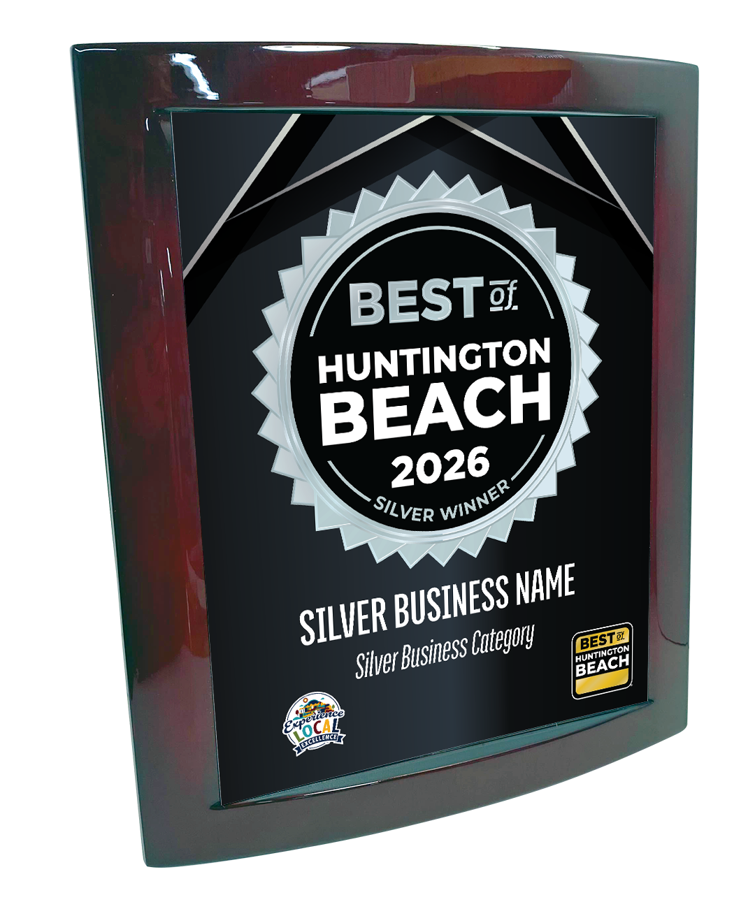 Best of Huntington Beach - Eclipse Plaque with Metal Inlay
