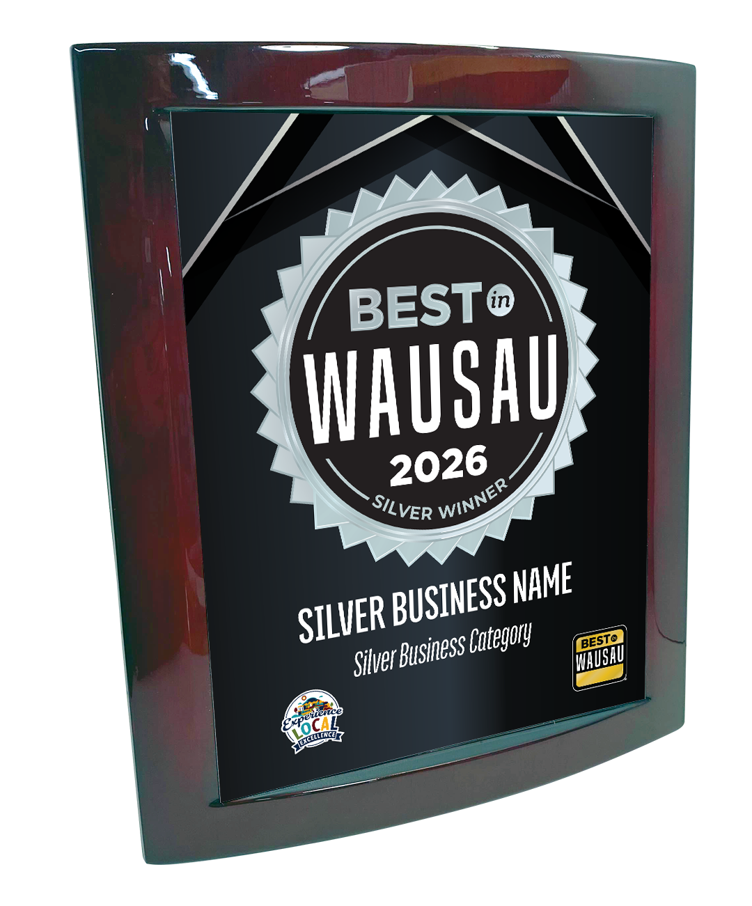 Best in Wausau - Eclipse Plaque with Metal Inlay