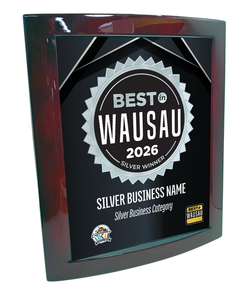 Best in Wausau - Eclipse Plaque with Metal Inlay