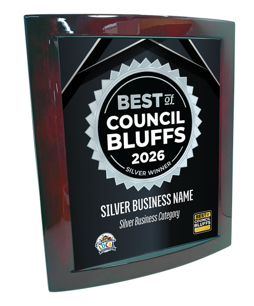 Best of Council Bluffs - Eclipse Plaque with Metal Inlay