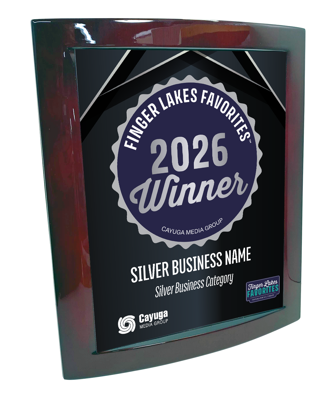 Finger Lakes Favorites - Eclipse Plaque with Metal Inlay