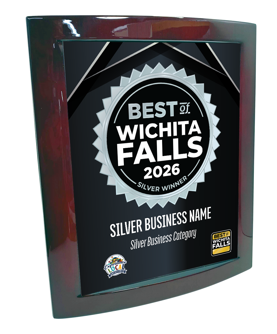 Best of Wichita Falls - Eclipse Plaque with Metal Inlay