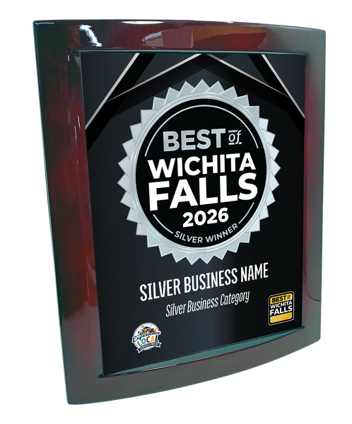 Best of Wichita Falls - Eclipse Plaque with Metal Inlay