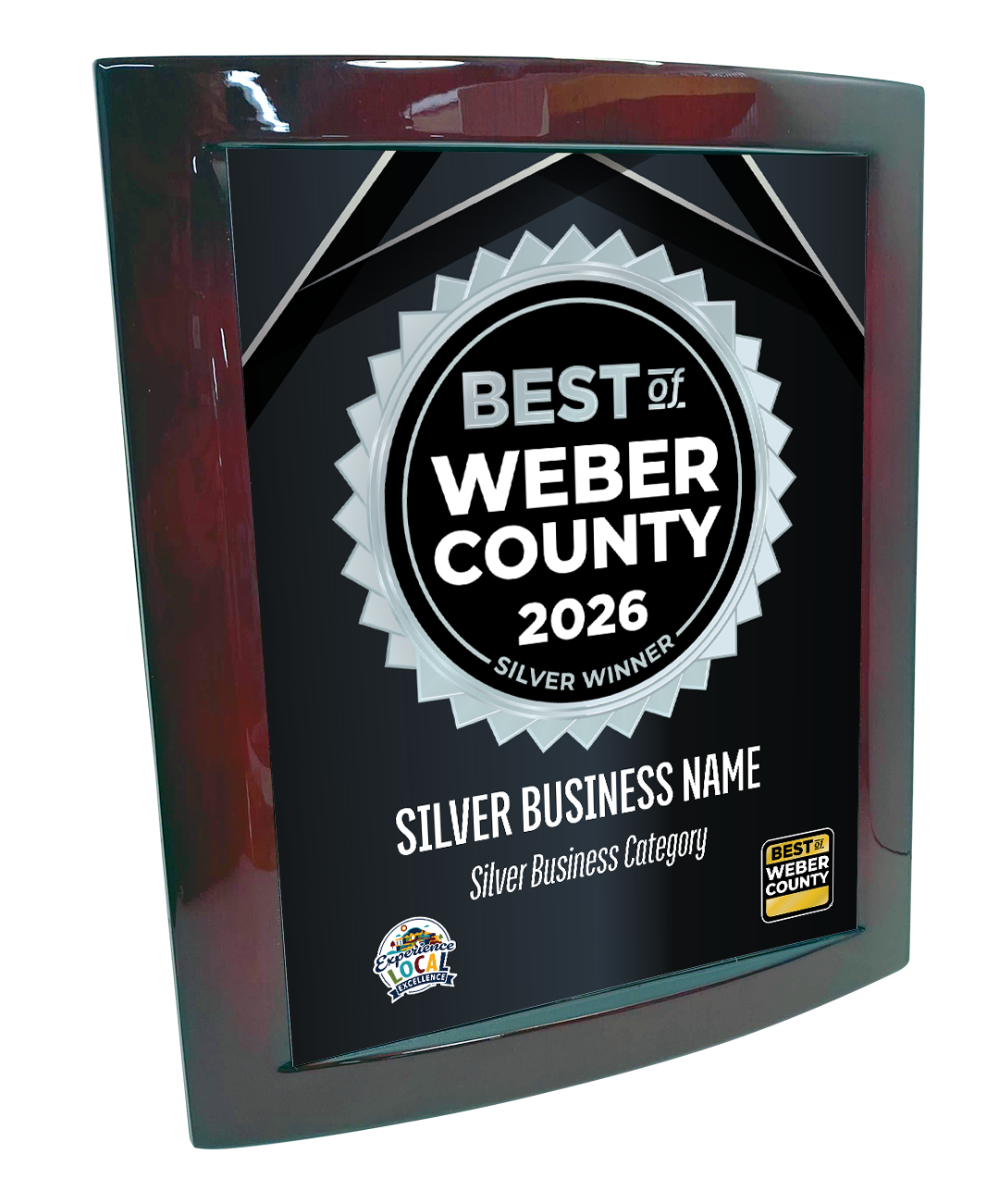 Best of Weber County - Eclipse Plaque with Metal Inlay