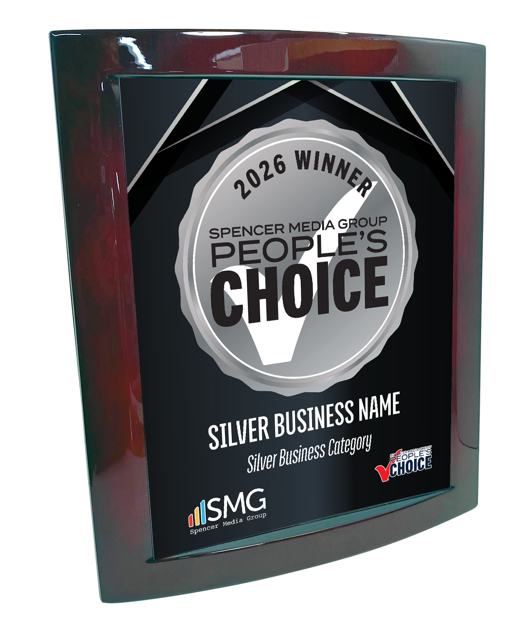 Spencer Media Group People's Choice - Eclipse Plaque with Metal Inlay