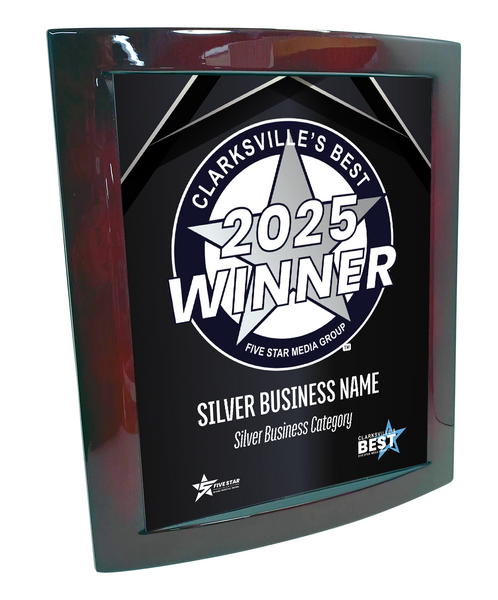 Clarksville's Best - Eclipse Plaque with Metal Inlay